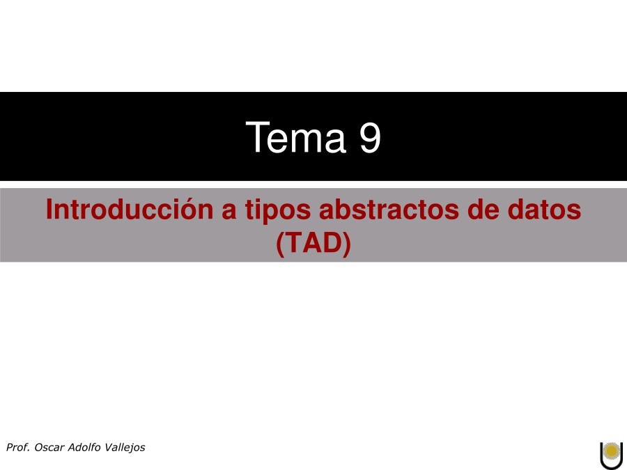 Pdf De Programaci N Tema Introducci N A Tipos Abstractos De Datos Tad