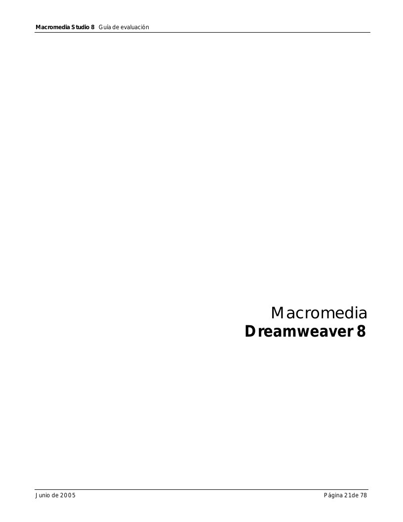 macromedia dreamweaver 8 tutorial pdf