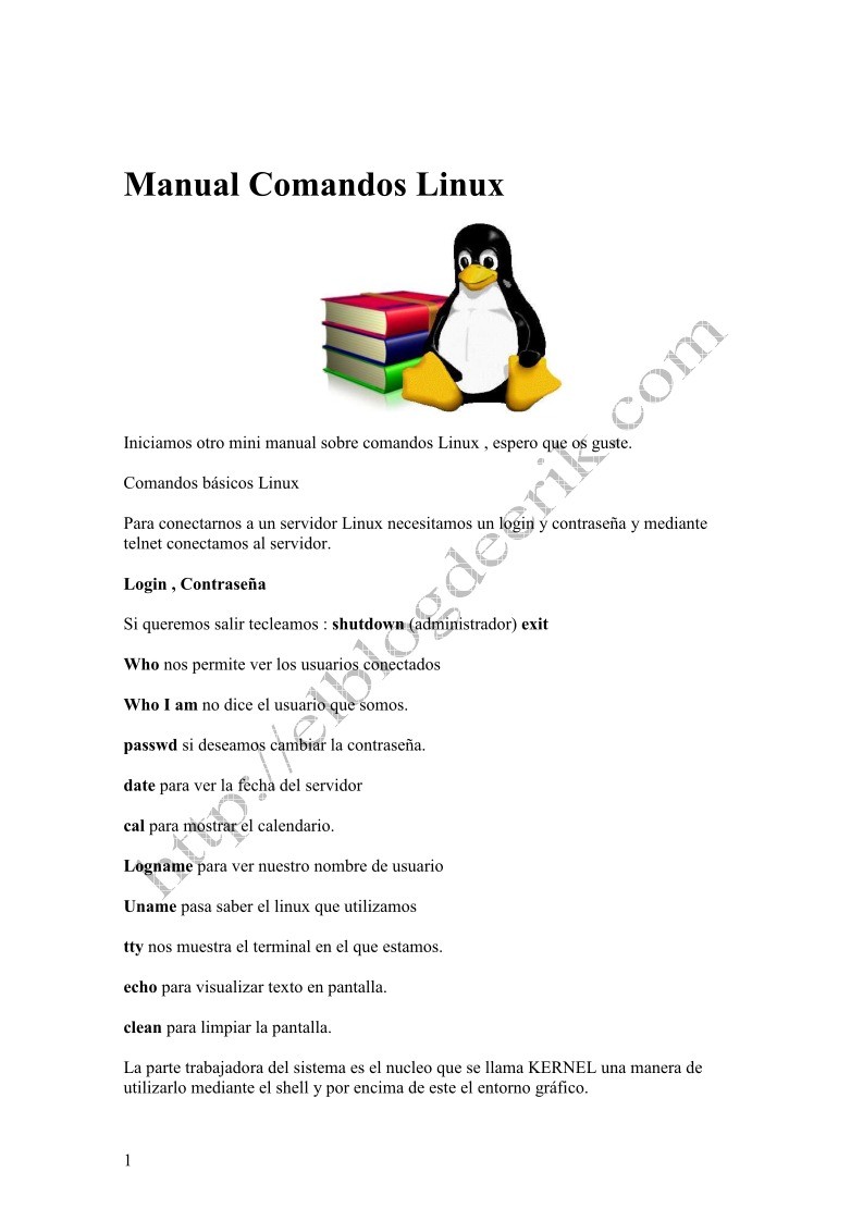 PDF De Programación - Manual Comandos Linux