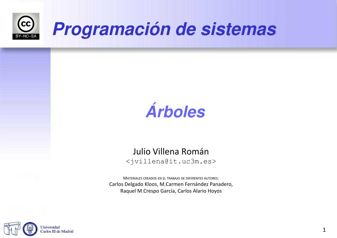 PDF de programación - Árboles - Programación de sistemas