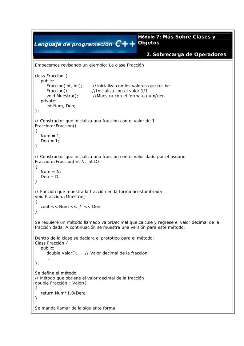 Pdf De Programación Módulo 7 Más Sobre Clases Y Objetos