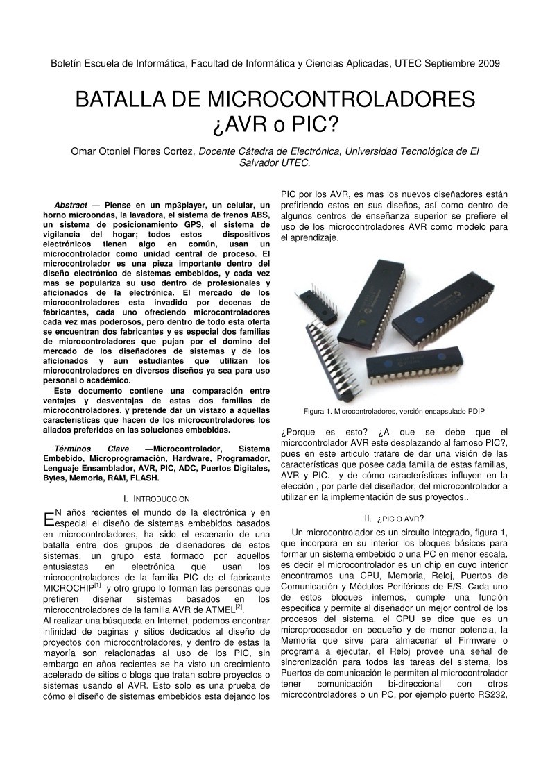 PDF de programación - Batalla de microcontroladores ¿AVR o PIC?